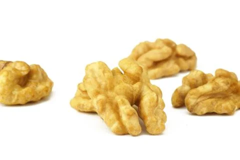 Nuts on a white background Stock Photos