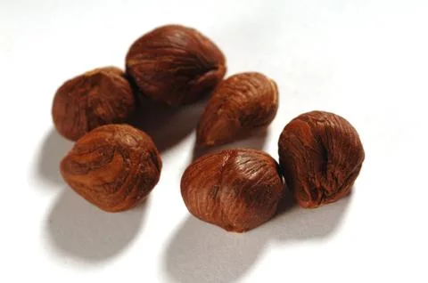 Nuts on a white background Stock Photos