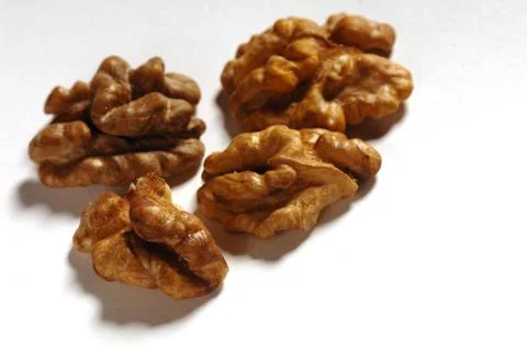 Nuts on a white background Stock Photos
