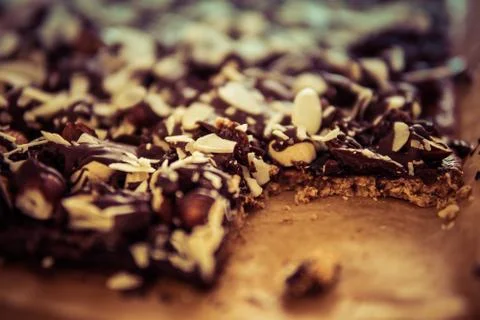 Nutty Easter shortcake Stock Photos