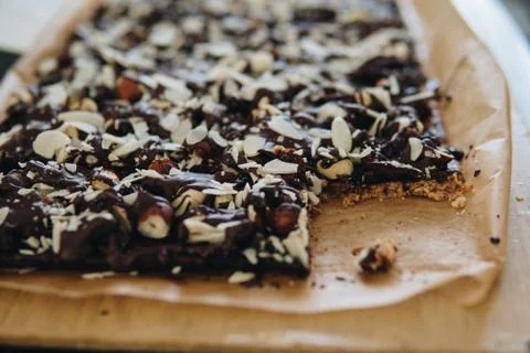 Nutty Easter shortcake Stock Photos