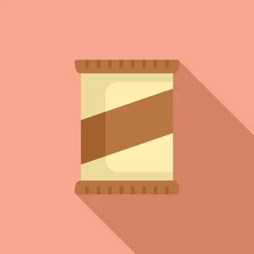 Nutty package icon flat vector. Fast food snack イラスト素材