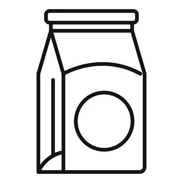 Nutty package icon outline vector. Fast food snack 库存插图