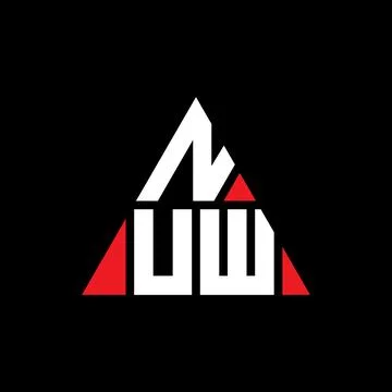 NUW triangle letter logo design with triangle shape. NUW triangle logo desi.. Stock Illustration