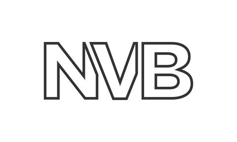 NVB logo design template with strong and modern bold text. Initial based ve.. Illustrazione stock