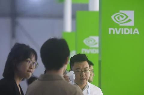 NVIDIA H200 Chip Stock Photos