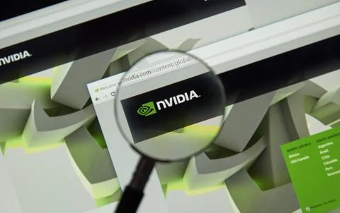 Nvidia internet page Stock Photos