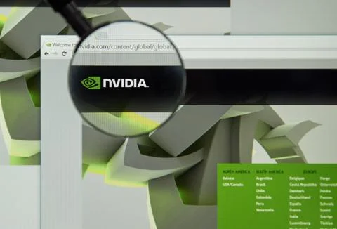 Nvidia internet page Stock Photos