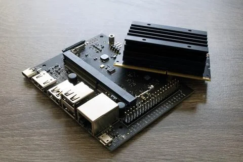 NVidia Jetson Nano Micro Computer for Electrical Engineers and Machine Learni Stock Photos