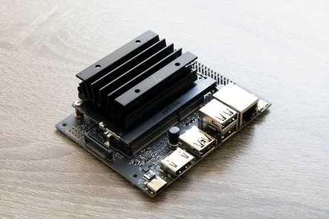 NVidia Jetson Nano Micro Computer for Electrical Engineers and Machine Learni Stock Photos