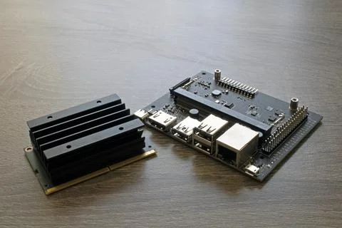 NVidia Jetson Nano Micro Computer for Electrical Engineers and Machine Learni Stock Photos