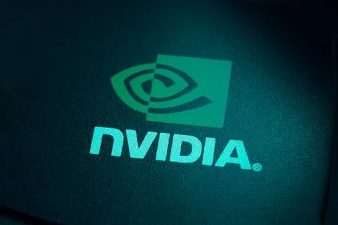Nvidia logo. Stock Photos