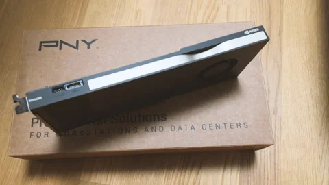 NVIDIA PNY RTX A4000 GPU: Iconic Workstation Upgrade Stock Footage 253649340