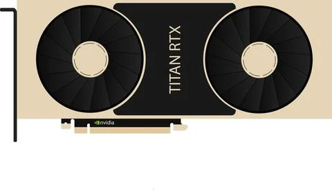 Nvidia Titan RTX Vector File High Quality 2D Stock Illustration