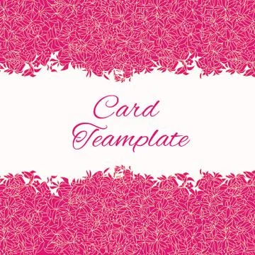 Nvitation card template horizontal design. Stock Illustration