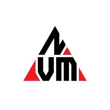 NVM triangle letter logo design with triangle shape. NVM triangle logo desi.. Stock Illustration