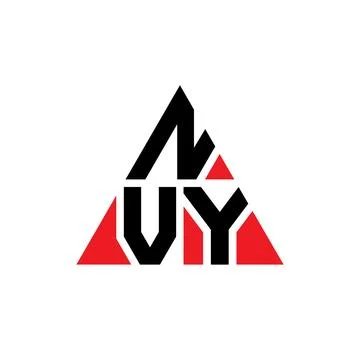 NVY triangle letter logo design with triangle shape. NVY triangle logo desi.. Stock Illustration