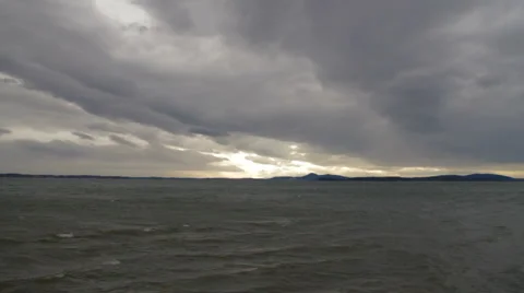 NW Cloudscape 02 - Samish Bay timelapse Stock Footage 1019740