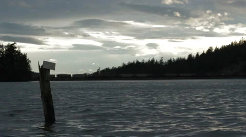 NW Cloudscape 03 - Chuckanut Bay timelapse Stock Footage 1019801