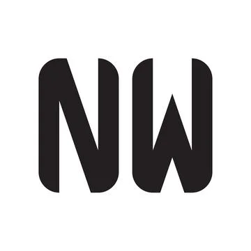 Nw initial letter vector logo icon Stock Illustration