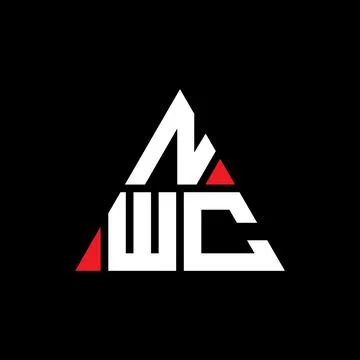 NWC triangle letter logo design with triangle shape. NWC triangle logo desi.. Stock Illustration