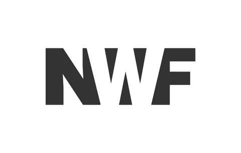 NWF logo design. Initial letter N W F bold font style for tech startups, co.. Stock Illustration
