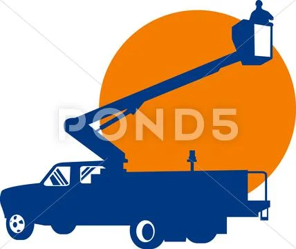 NX BUCKET TRUCK1 LARGE.JPG Stock Illustration