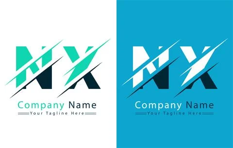 NX Letter Logo Design Concept. Vector Logo Illustration Stock Illustration