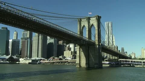 NY Brooklyn Bridge HD Stock Footage 22021151