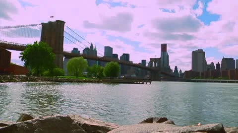 NY Brooklyn Bridge TimeLapse Видео 20585616