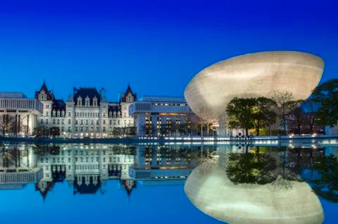 NY Capital reflection Stock Photos