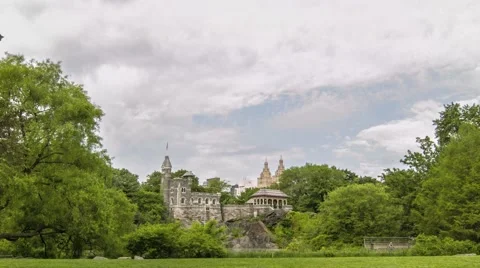 NY Central Park Castle Stock Footage 40385647