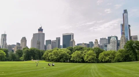 NY Central Park Skyline Stock Footage 40387216