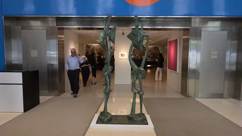 NY: Christie's Spring Marquee Week 20/21st Century Press Preview Stock Footage 334478581