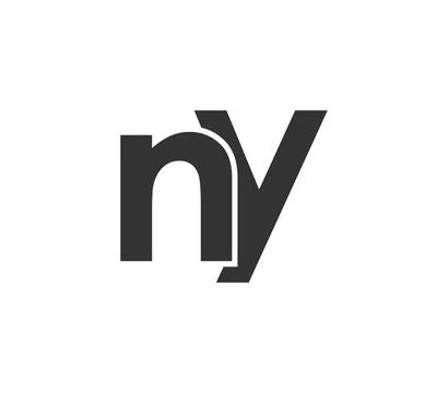 NY creative geometric initial based modern and minimal logo. Letter n y tre.. Stock Illustration