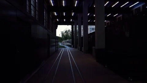 NY Elevated Linear High Line Park Old Railroad Vídeo Stock 124259858