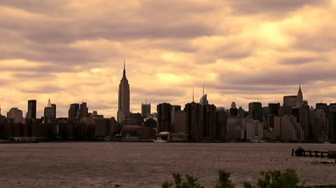 NY Empire State Bldg LS Time Lapse Видео 20592529
