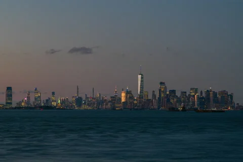 NY Harbor Timelapse (4 of 5) Stock Footage 155994739