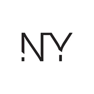 Ny initial letter vector logo icon Ilustração Stock