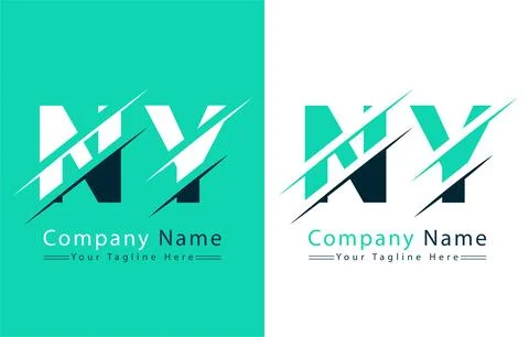 NY Letter Logo Vector Design Template Elements Stock Illustration