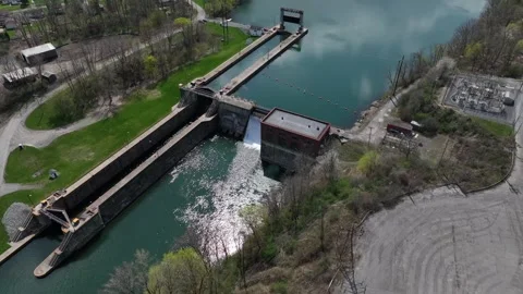 NY Lock CS2 Cayuga and Seneca Canal Seneca Falls Stock Footage 327917574