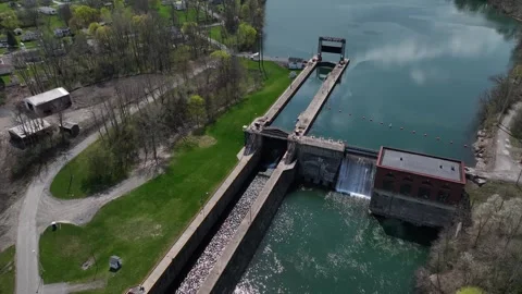 NY Lock CS2 Cayuga and Seneca Canal Seneca Falls Stock Footage 327917598