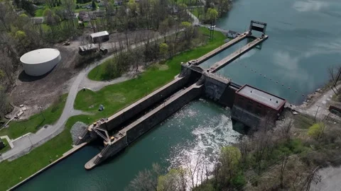 NY Lock CS2 Cayuga and Seneca Canal Seneca Falls Stock Footage 327917599