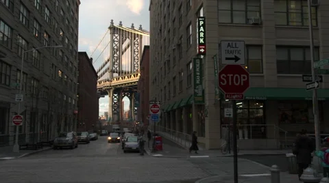 NY-ManhattanBridge panL Stock Footage 46941270