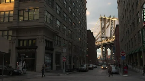 NY-ManhattanBridge panR Stock Footage 46942405
