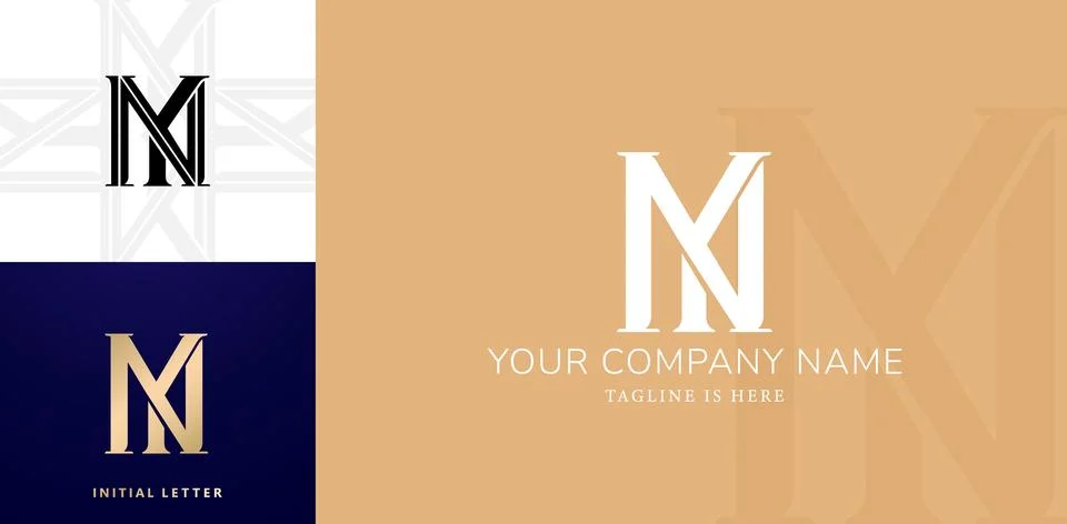 NY Monogram Letter Stock Illustration