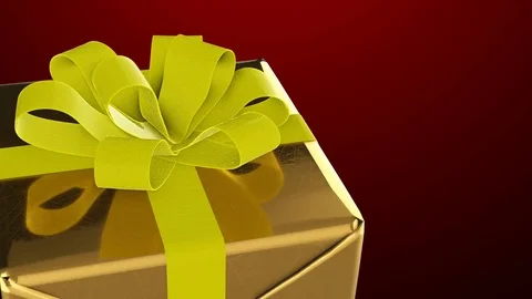 NY present 1 box rotaion yellow Stock Footage 82403978