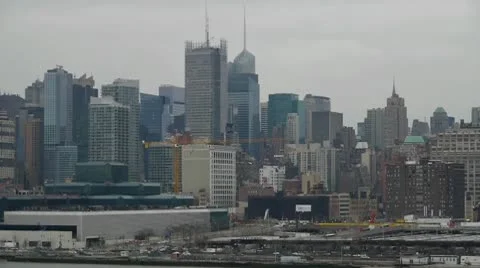 NY skyline waterfront 6 動画素材 10786265