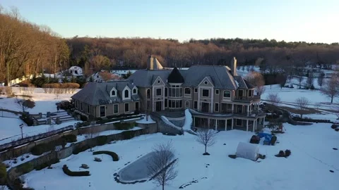NY State Estate Large Plot Snowing 2 Vídeos de archivo 263198899