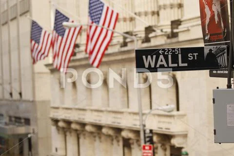 Ny Stock Exchange With Wall Street Sign